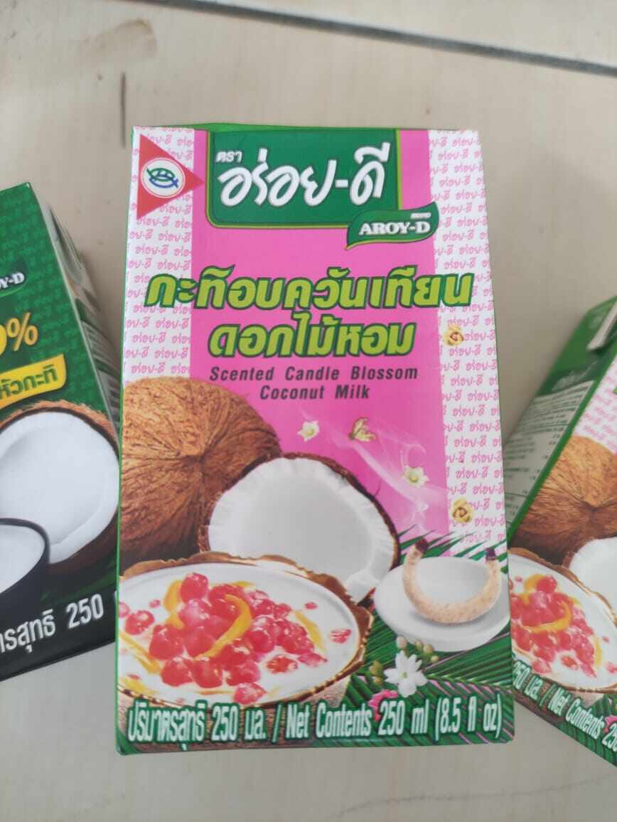 250ml Aroy-D Coconut Milk กะทิอบควันเทียนดอกไม้หอม