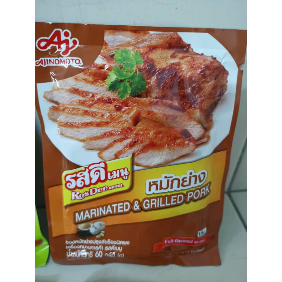 Rosdee Menu Kaprao Gapao Rosdee Green Curry Ajinomoto