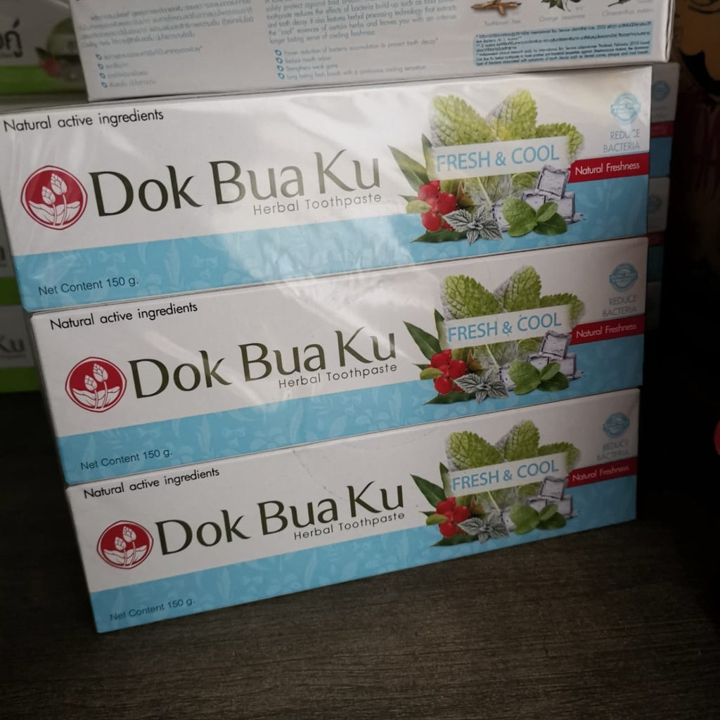 150gm 泰国莲花牌草药牙膏 Thailand Dok Bua Ku Toothpaste