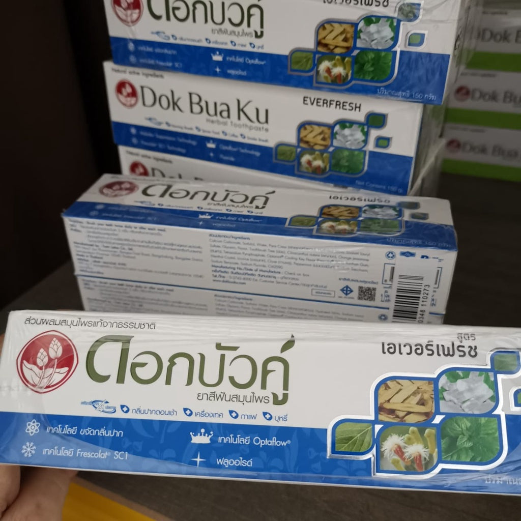 150gm 泰国莲花牌草药牙膏 Thailand Dok Bua Ku Toothpaste