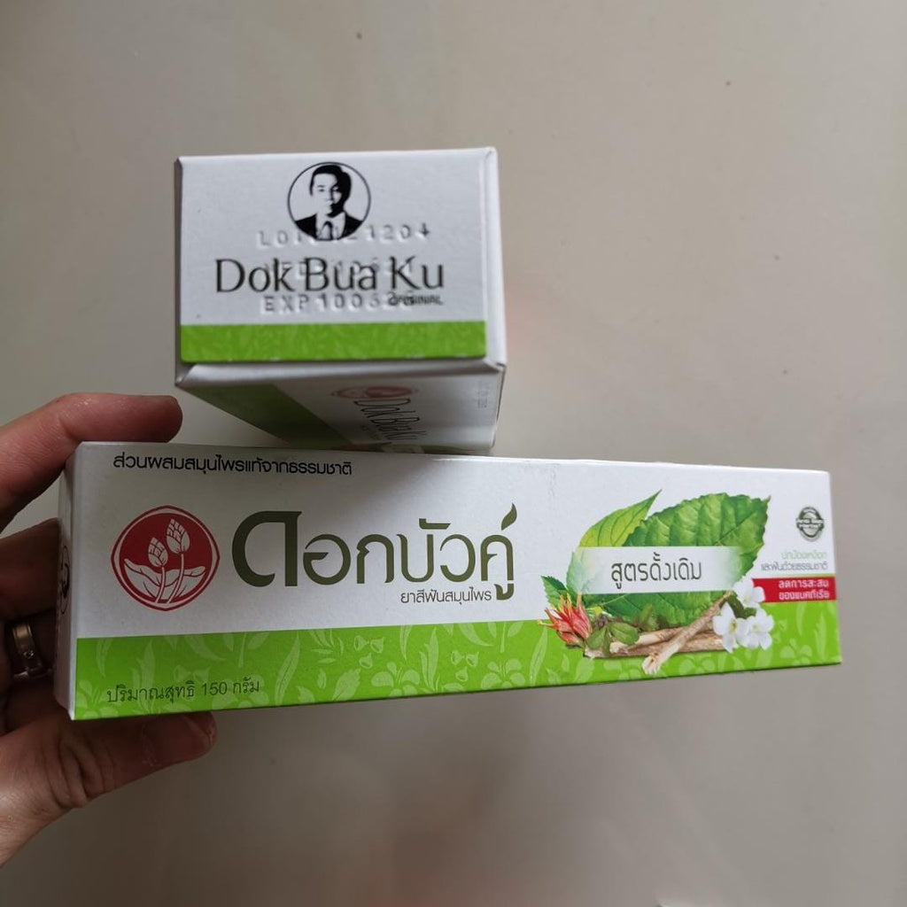 150gm 泰国莲花牌草药牙膏 Thailand Dok Bua Ku Toothpaste