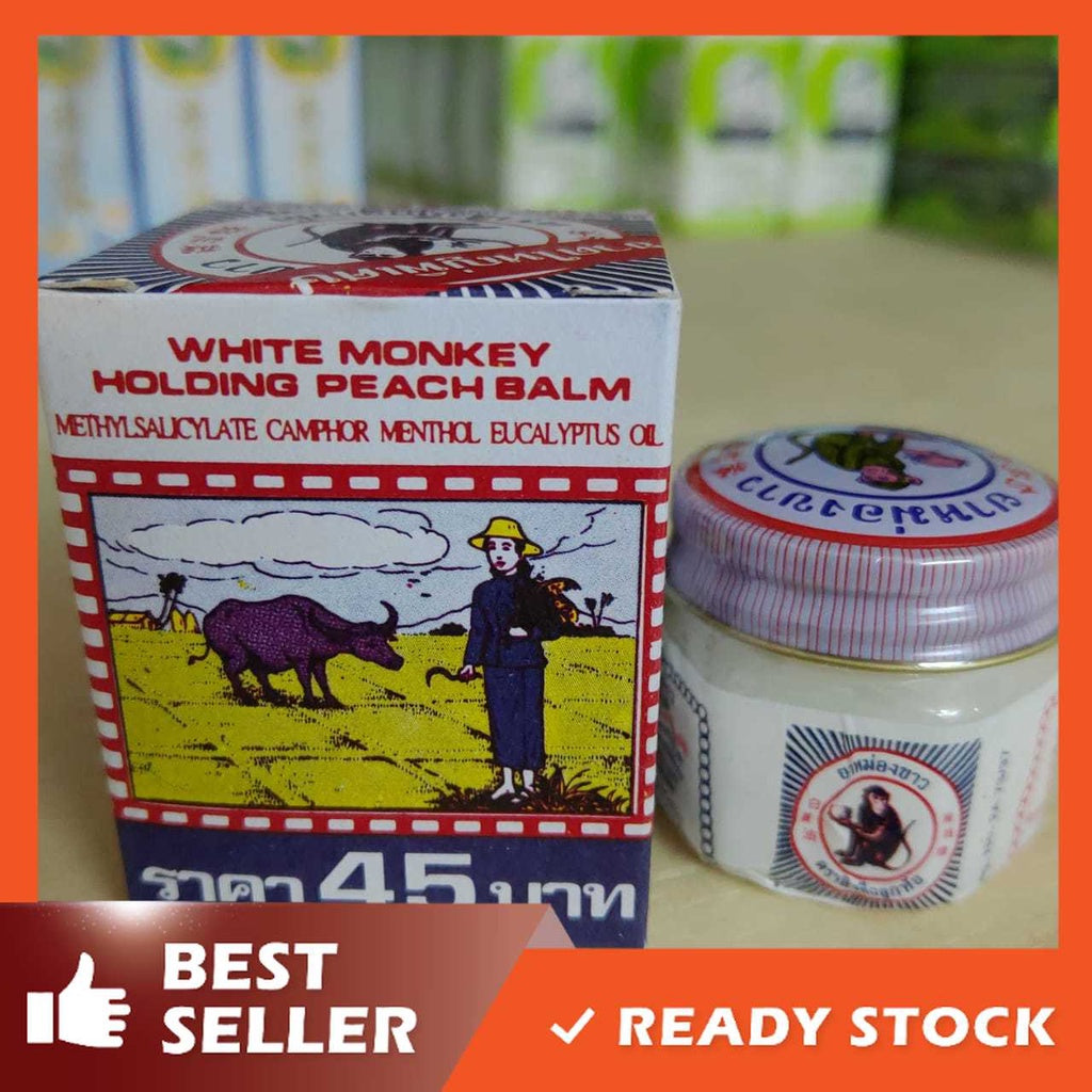 猴桃膏 猴桃標白药油 18g White Monkey Holding Peach Balm