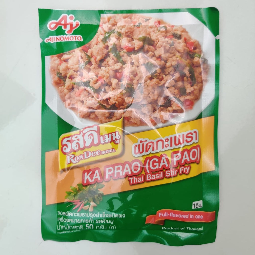 Rosdee Menu Kaprao Gapao Rosdee Green Curry Ajinomoto