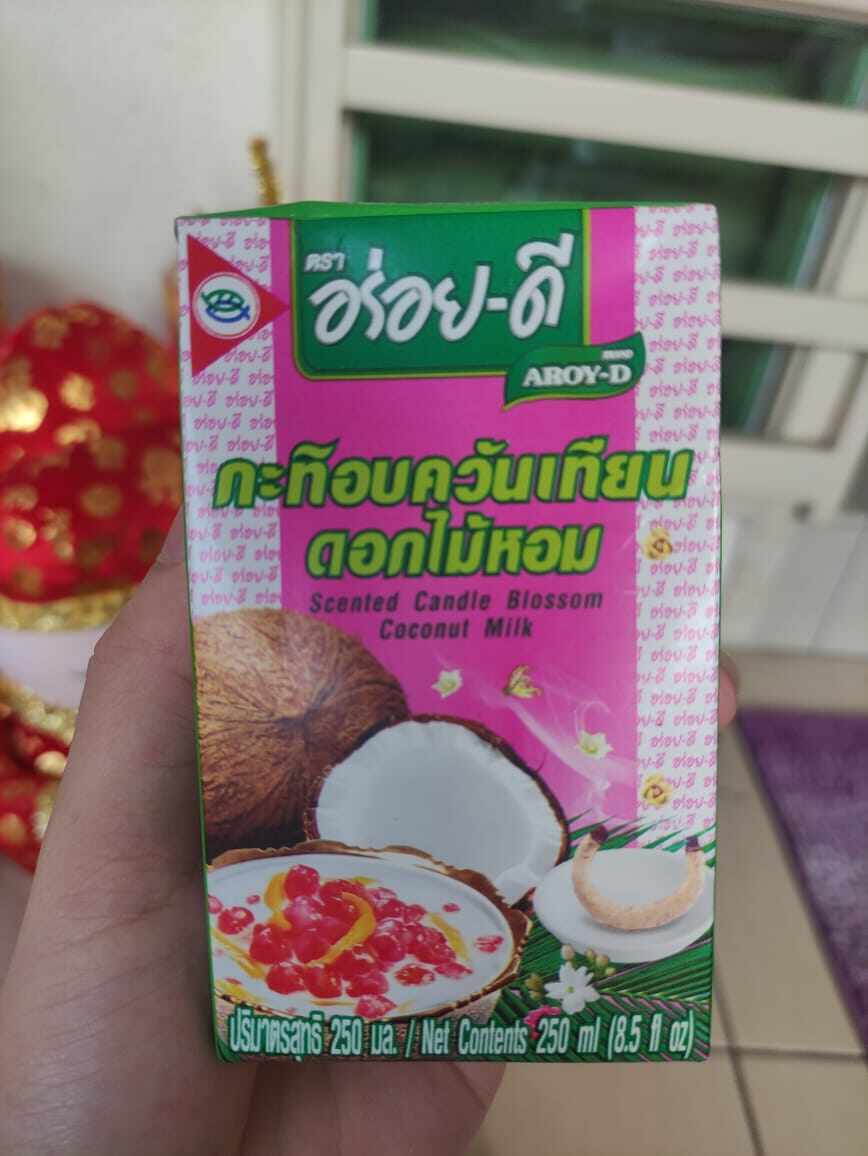 250ml Aroy-D Coconut Milk กะทิอบควันเทียนดอกไม้หอม