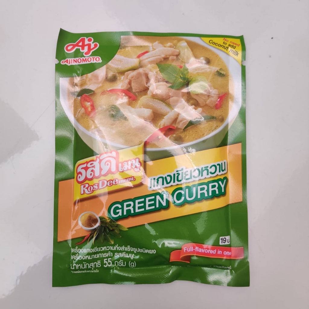 Rosdee Menu Kaprao Gapao Rosdee Green Curry Ajinomoto