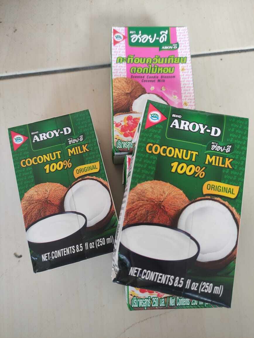 250ml Aroy-D Coconut Milk กะทิอบควันเทียนดอกไม้หอม