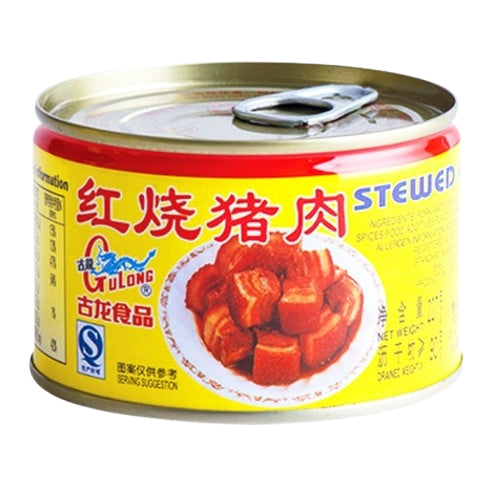 古龙产品系列 古龙食品 古龙红烧猪肉 香菇肉酱 五香肉丁 古龙红烧扣肉 香菇猪脚腿 古龙沙茶肉酱 Gulong Canned Foods