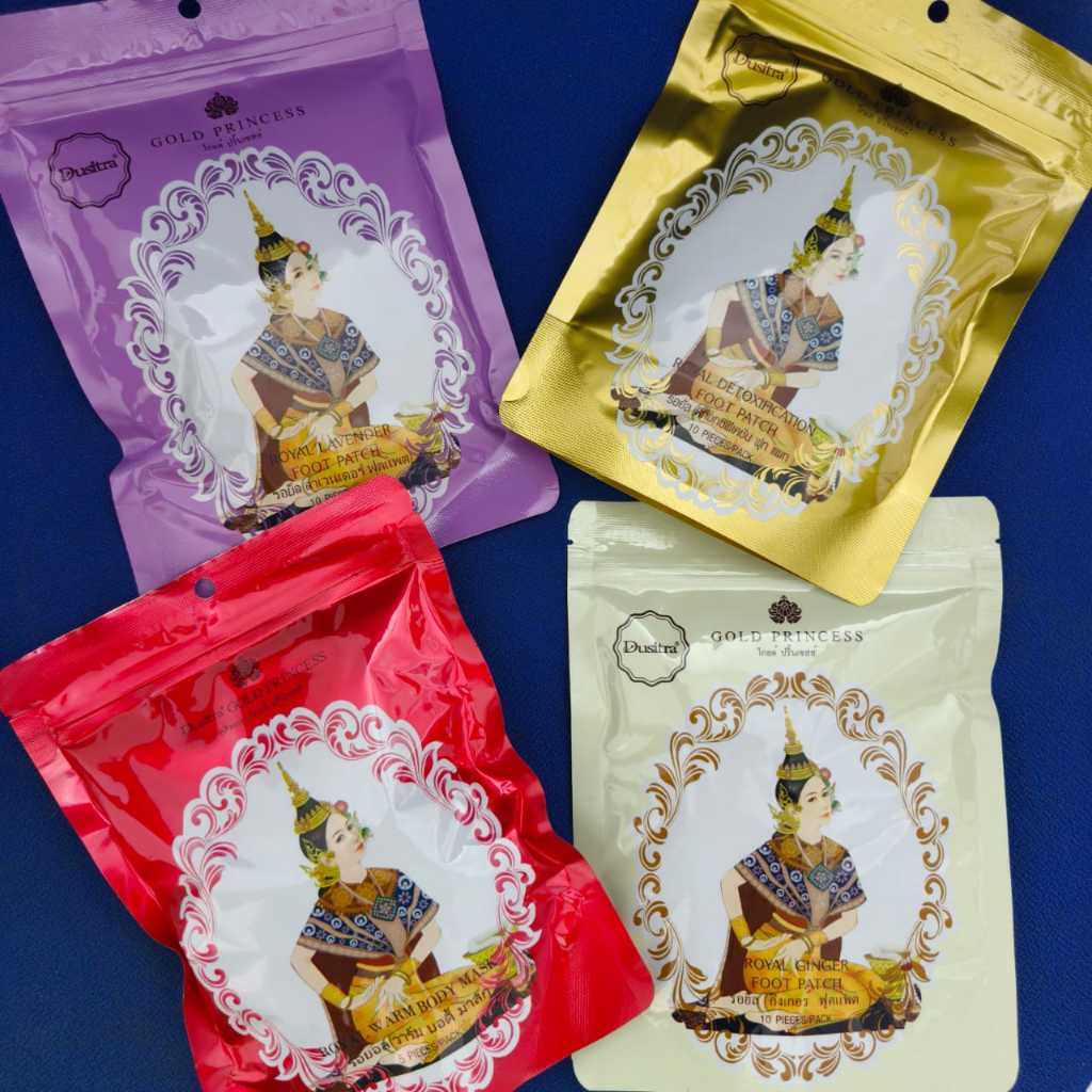 泰国皇家足贴 暖宫贴 Gold princess Royal Detoxification Foot Pastch 10pcs