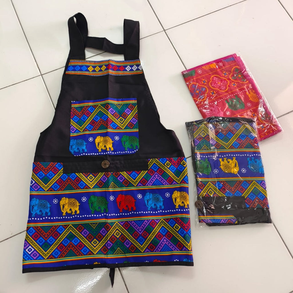 Apron Poket Lima 多口袋围裙 ผ้ากันเปื้อน