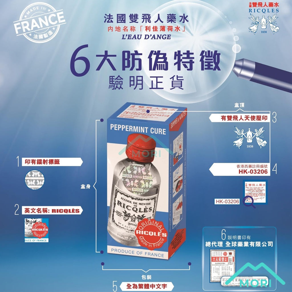 法国双飞人 Ricqles Peppermint Cure Drops 50ml