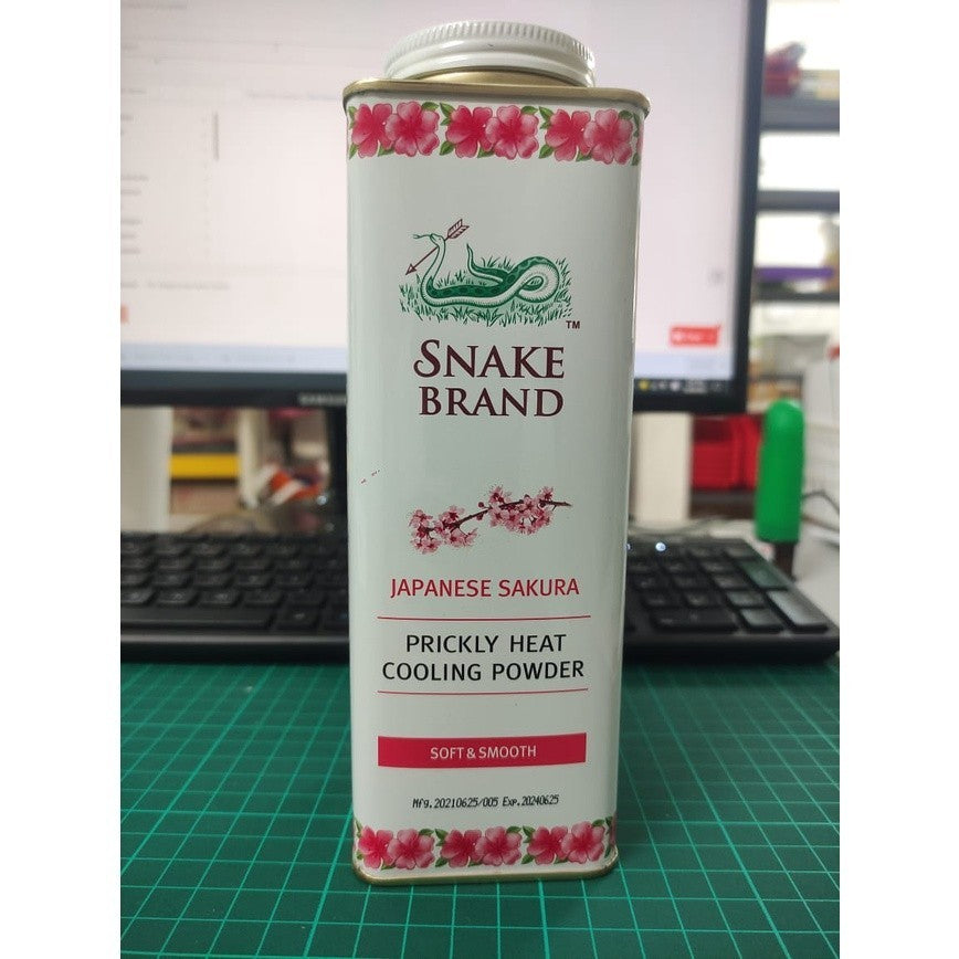 泰国蛇牌爽身粉 280gram Thailand Snake Brand Prickly Heat Cooling Powder Bedak Gatal Snake Brand Herbaceutic Cold Powder