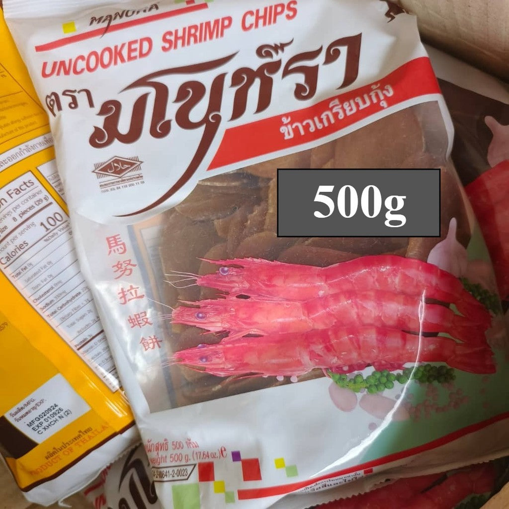 马努拉虾饼 500gram Manora Uncooked Shrimp Chips