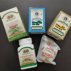 Thailand Fa Ta Lai Jone Abhaibhubejhr Brand 眉荷标 華他来宗 ฟ้าทะลายโจร ตราใบห่อ ใบแก้วชนิดเม็ด