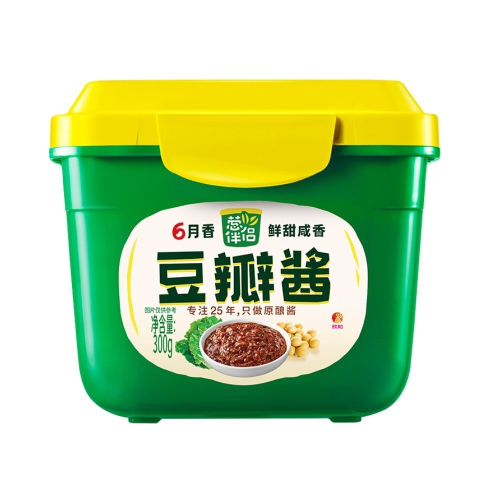 300gram 800gram 欣和葱伴侣甜面酱 六月鲜香黄豆酱 欣和葱伴侣六月香豆瓣酱 甜面酱 六月香黄豆酱