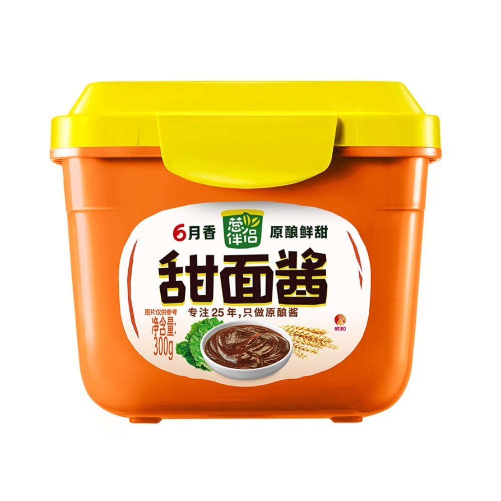300gram 800gram 欣和葱伴侣甜面酱 六月鲜香黄豆酱 欣和葱伴侣六月香豆瓣酱 甜面酱 六月香黄豆酱