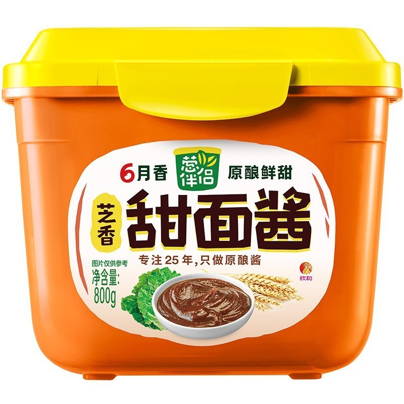 300gram 800gram 欣和葱伴侣甜面酱 六月鲜香黄豆酱 欣和葱伴侣六月香豆瓣酱 甜面酱 六月香黄豆酱